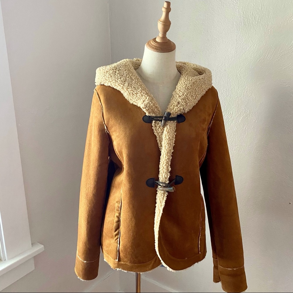 Chelsea & Theodore Tan Jacket with Cream Accents